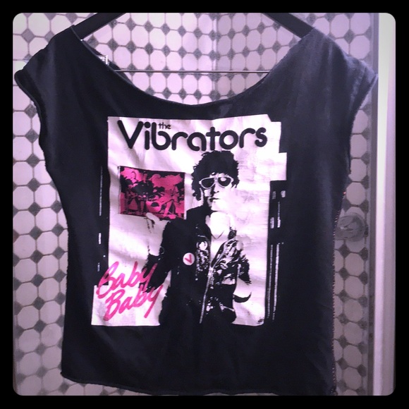 Vintage Tops - 😈💀DIY Pink Stiched Vibrators Shirt 💀😈